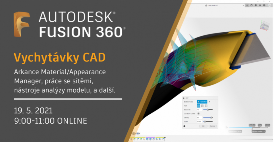 Online školení - Fusion 360 CAD vychytávky - přístup k záznamu přednášky